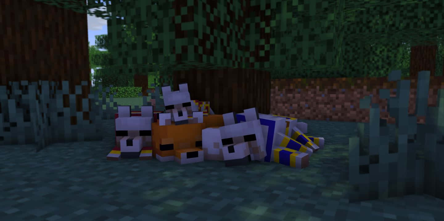 Caption: Exciting Adventures With Minecraft Pets Wallpaper