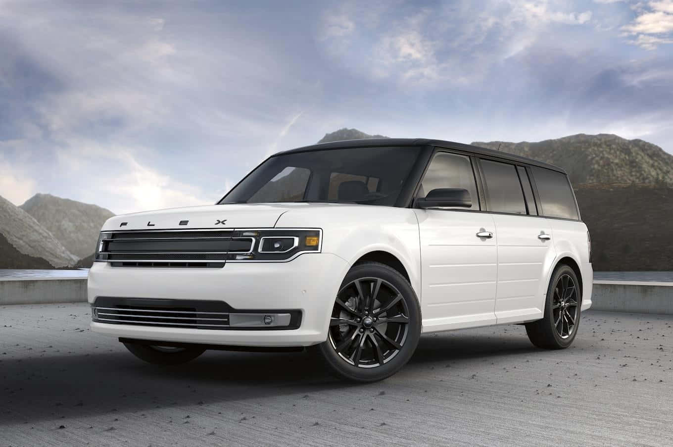 Caption: Ford Flex On The Road Wallpaper