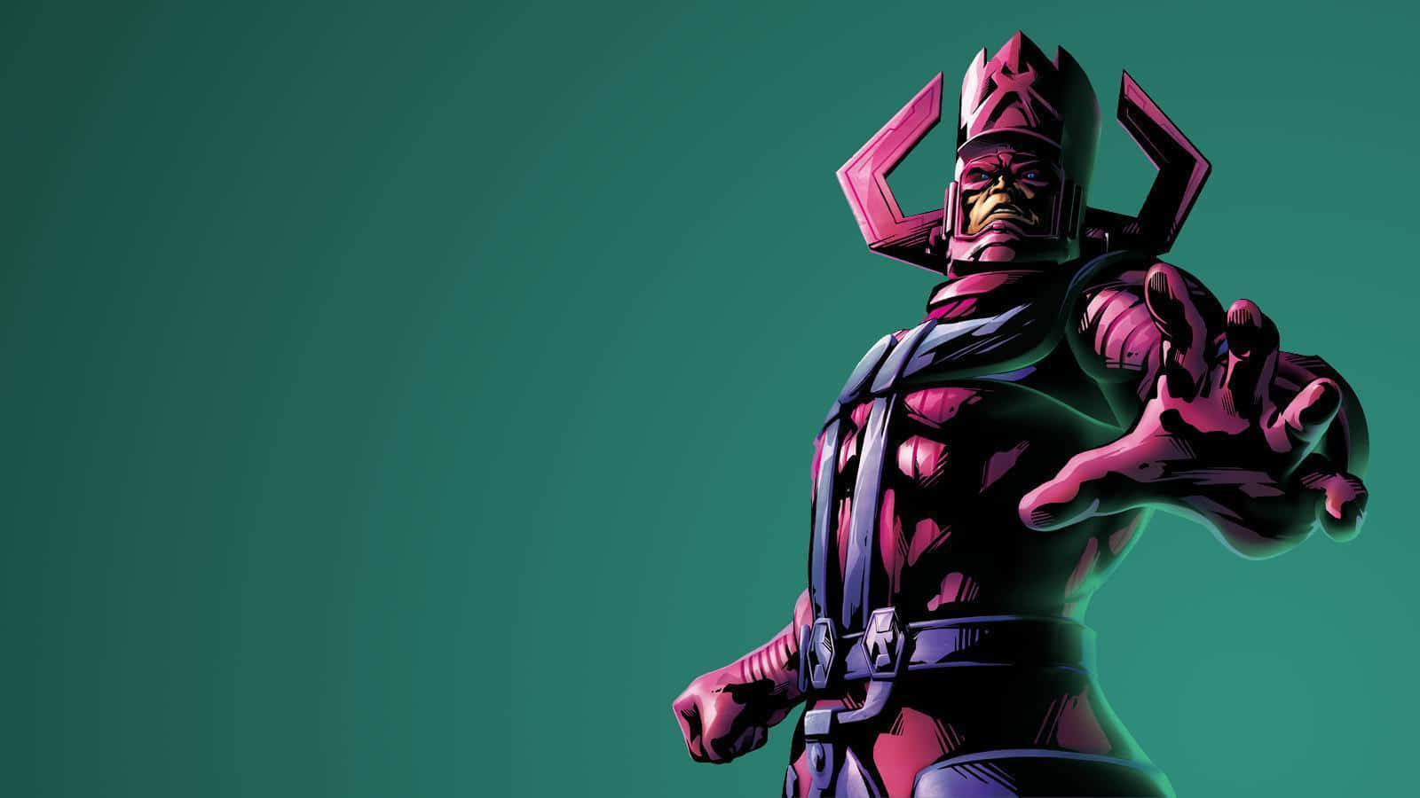 Caption: Galactus, The World Eater, Looms Over The Universe Wallpaper