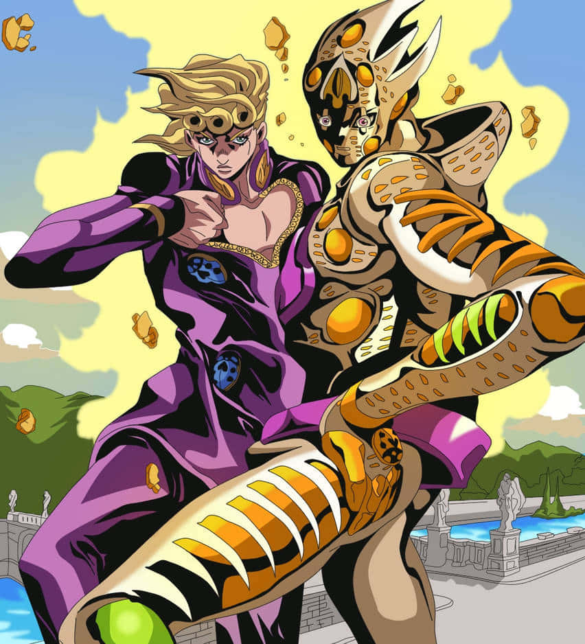 Caption: Gold Experience Stand In Jojo's Bizarre Adventure Wallpaper