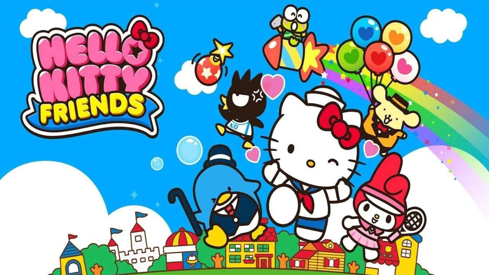 Caption: Hello Kitty And Friends Having A Great Time Together! Wallpaper