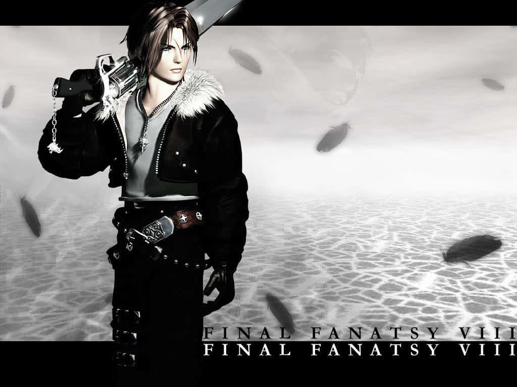 Caption: Intense Battle Scene In Final Fantasy Viii Wallpaper