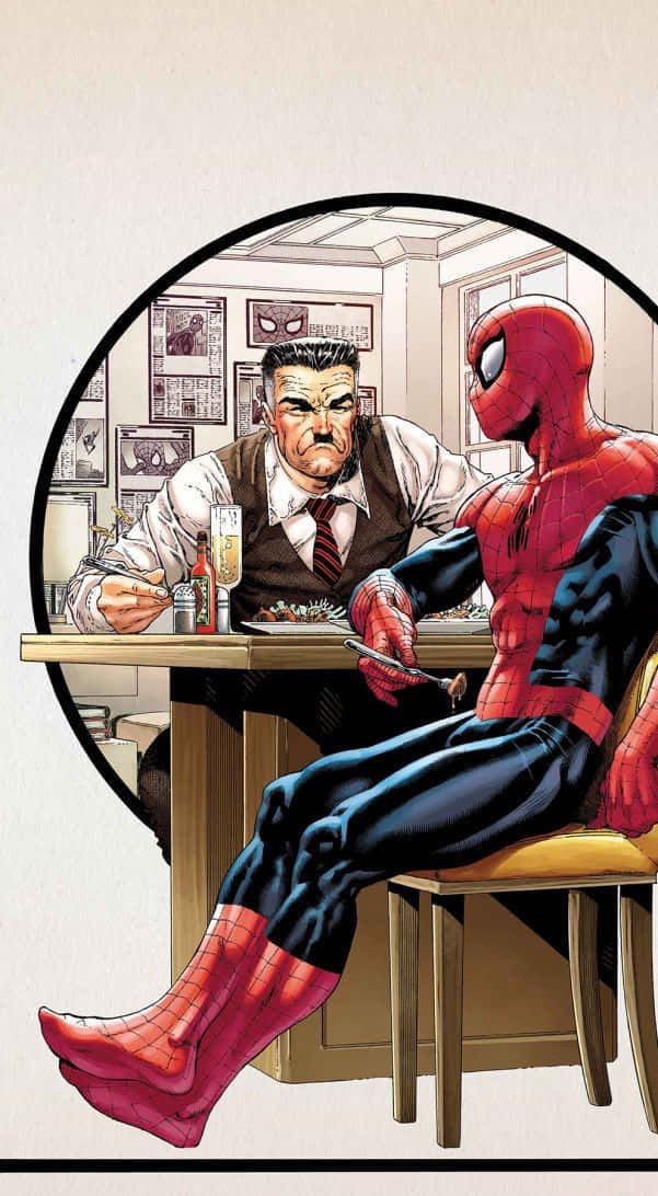 Caption: J Jonah Jameson In His Natural Element Wallpaper