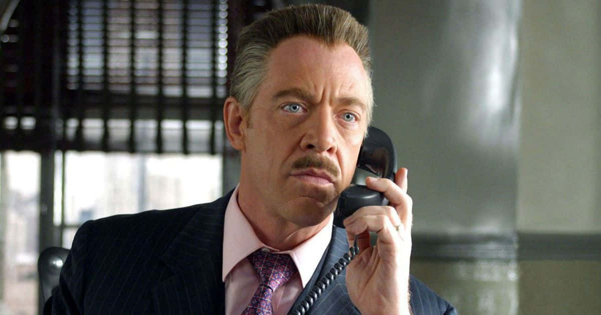 Caption: J. Jonah Jameson In His Office At The Daily Bugle Wallpaper