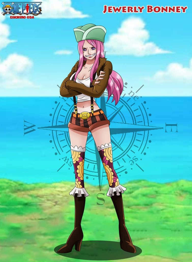 Caption: Jewelry Bonney Flaunting Her Style And Charm Wallpaper