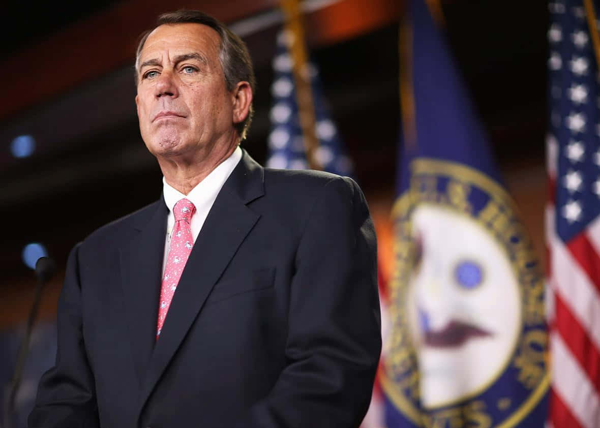 Caption: John Boehner With A Pensive Expression Wallpaper