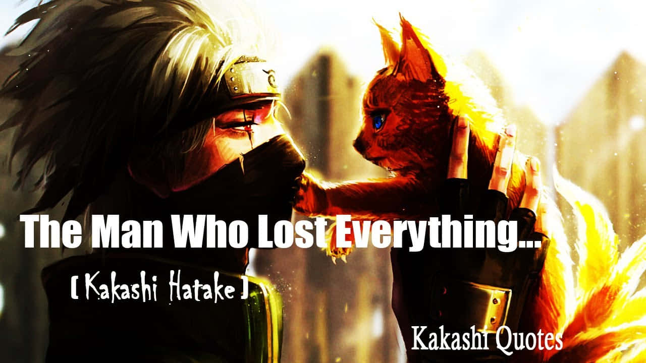 Caption: Kakashi Hatake Of Naruto, Sharing Life Lessons Wallpaper