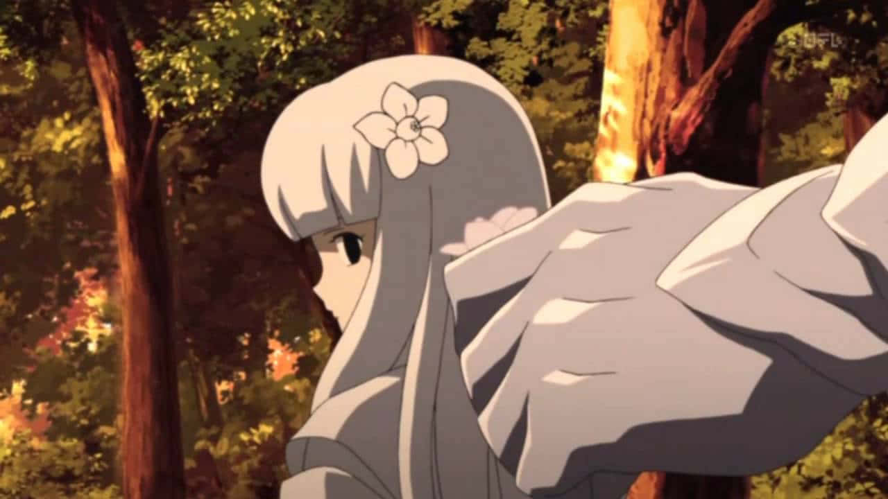 Caption: Kanna, The Enigmatic Storyteller In Inuyasha Wallpaper