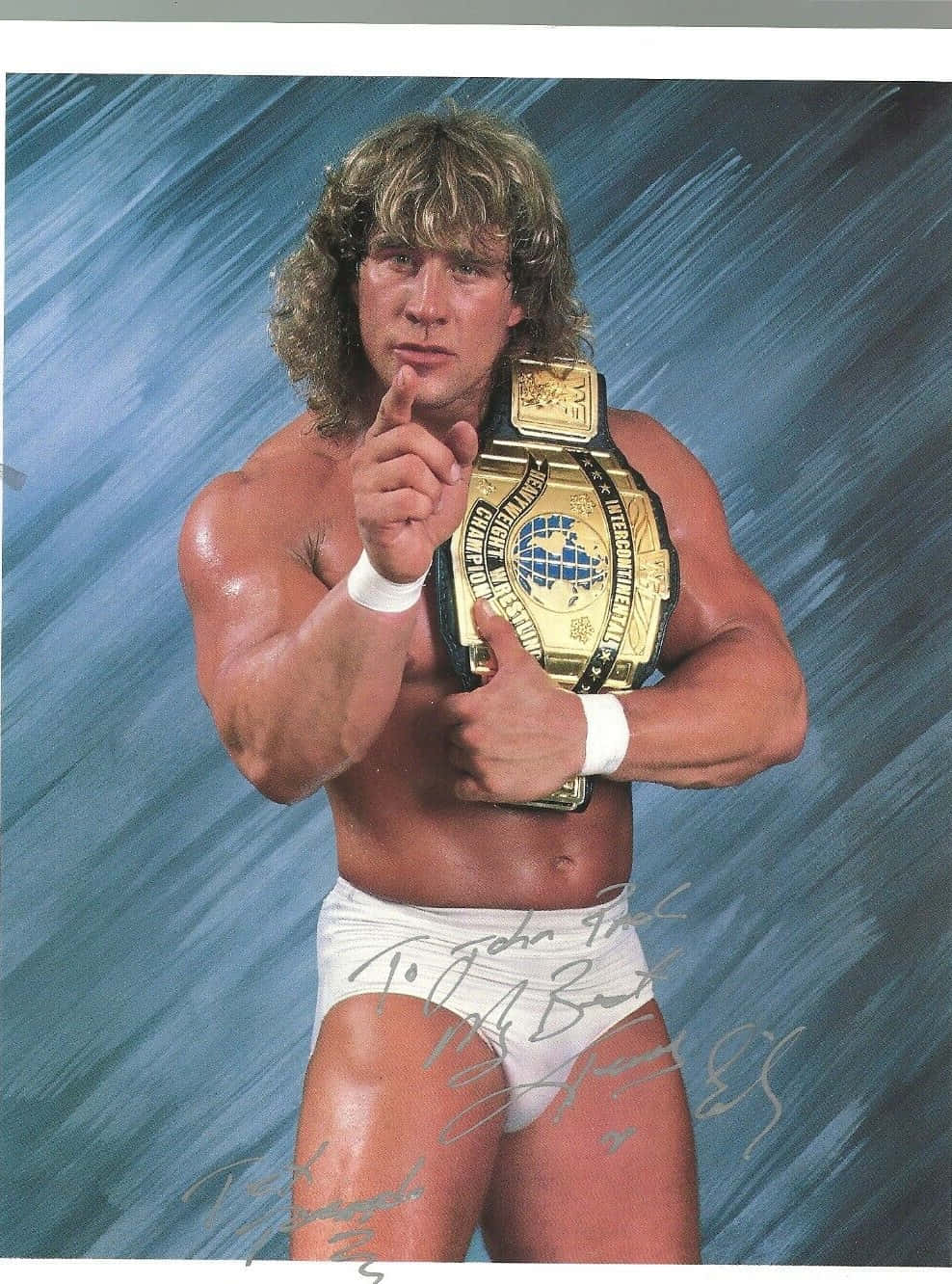 Caption: Kerry Von Erich Celebrates With His Nwa World Heavyweight Championship Belt. Wallpaper