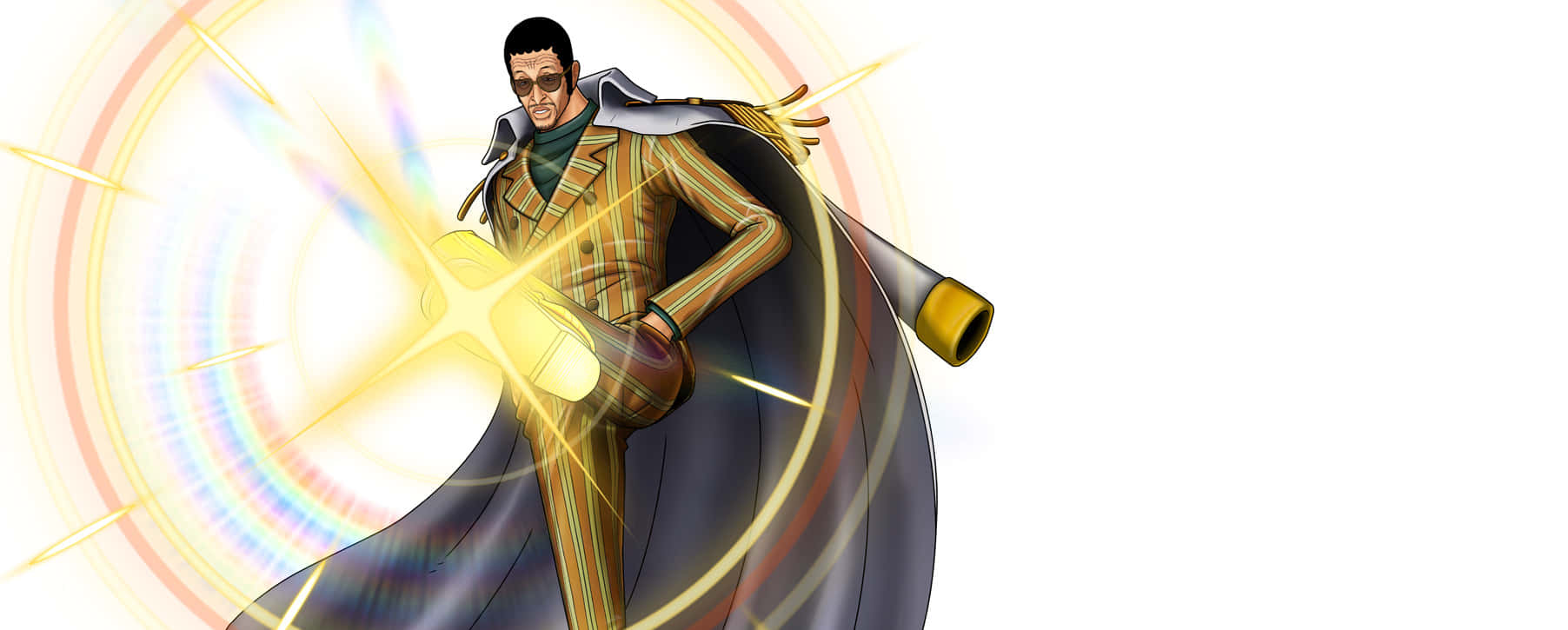 Caption: Kizaru In Action: A Dazzling Display Of Light And Power Wallpaper