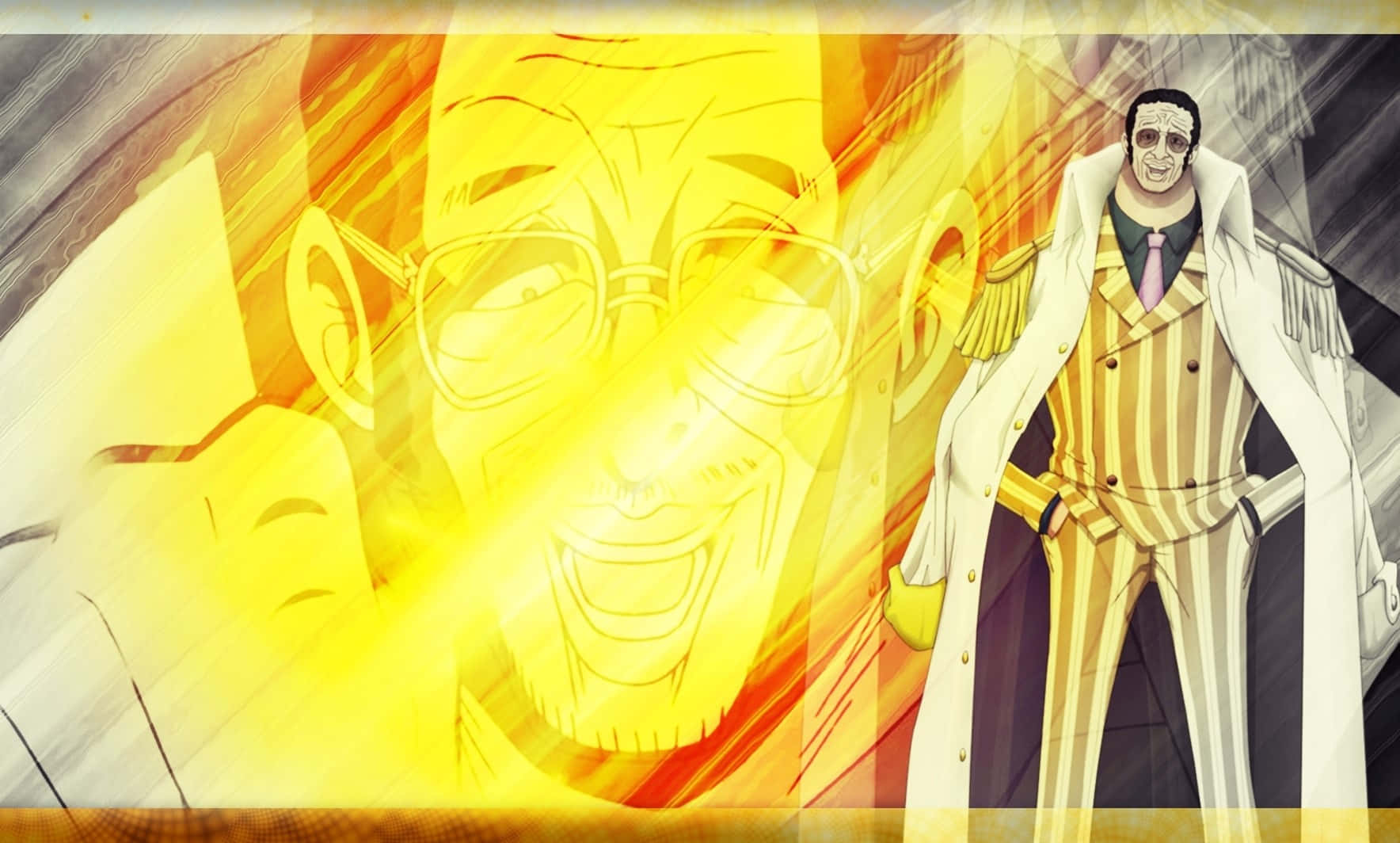 Caption: Kizaru - The Light Admiral In Action Wallpaper