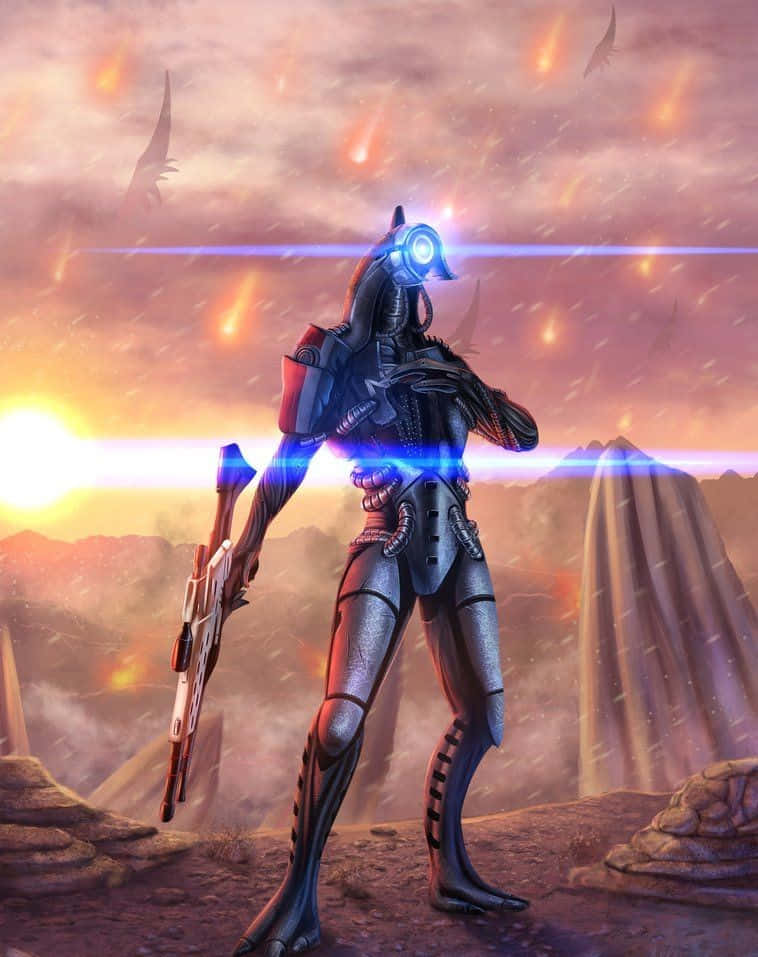 Caption: Legion, The Enigmatic Geth From Mass Effect Wallpaper