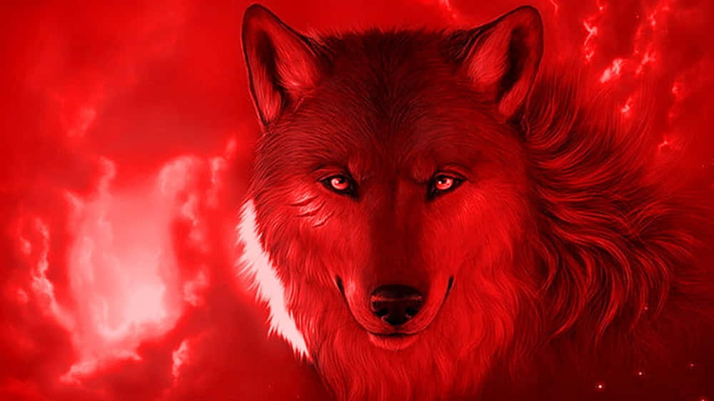 Caption: Majestic Red Wolf In The Wild Wallpaper