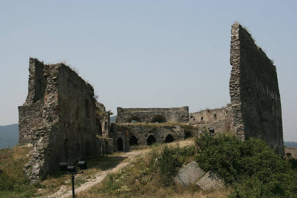 Caption: Majestic Ruins Of Deva Fortress In Romania Wallpaper