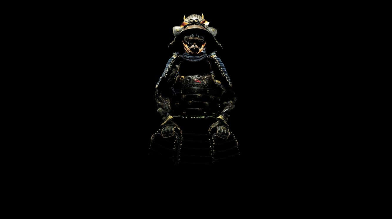 Caption: Majestic Samurai Armor On Display Wallpaper