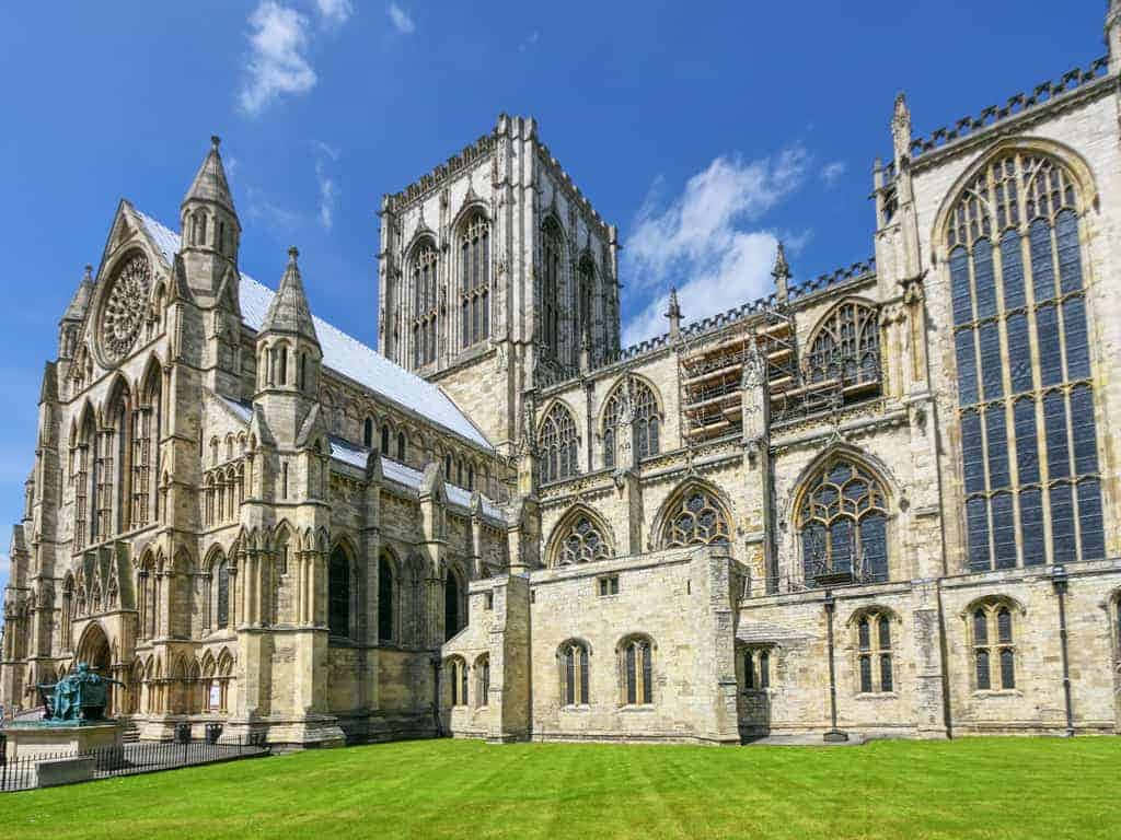 Caption: Majestic View Of York Minster Cathedral Wallpaper