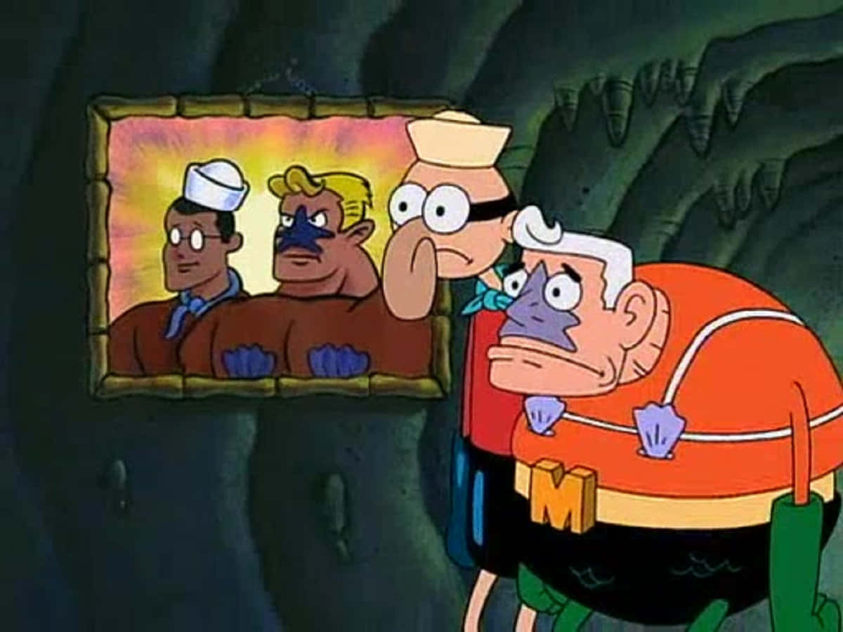 Caption: Mermaid Man - Defender Of The Sea Wallpaper