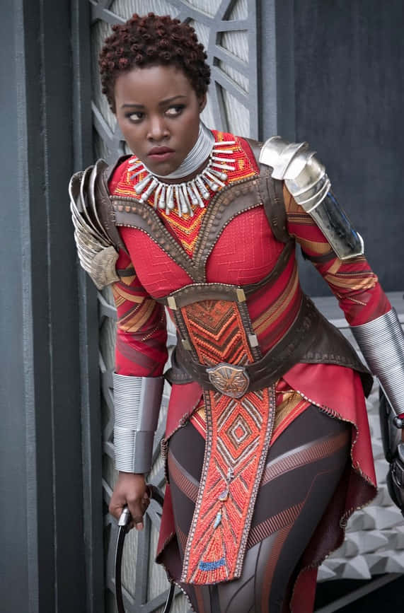 Caption: Nakia, A Fierce Wakandan Warrior Wallpaper