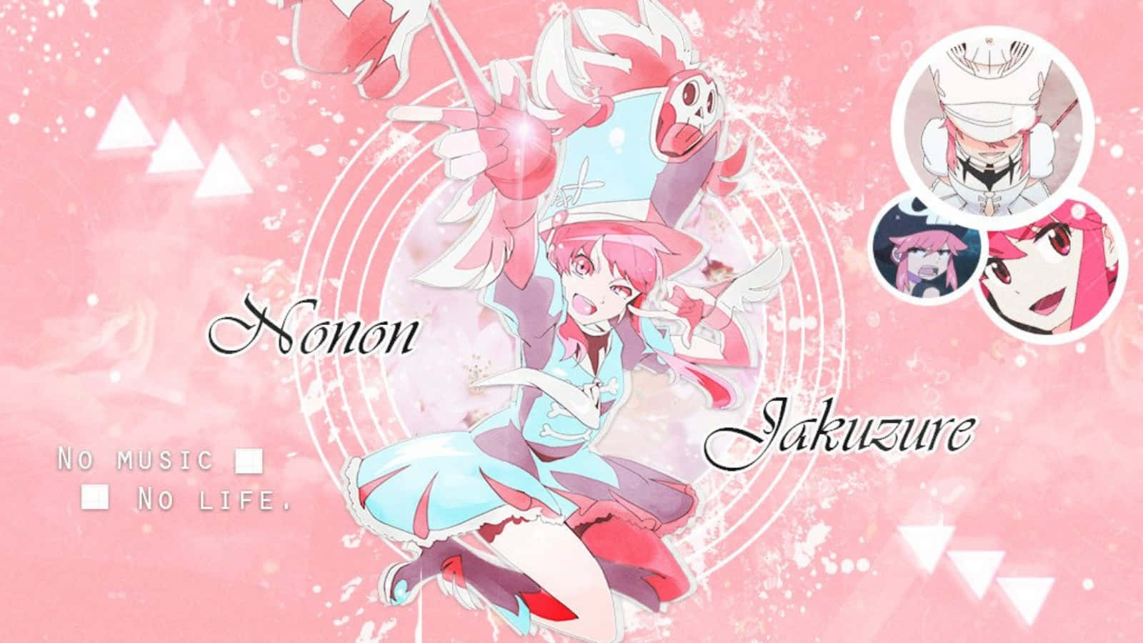 Caption: Nonon Jakuzure Striking A Pose In Anime Style Wallpaper