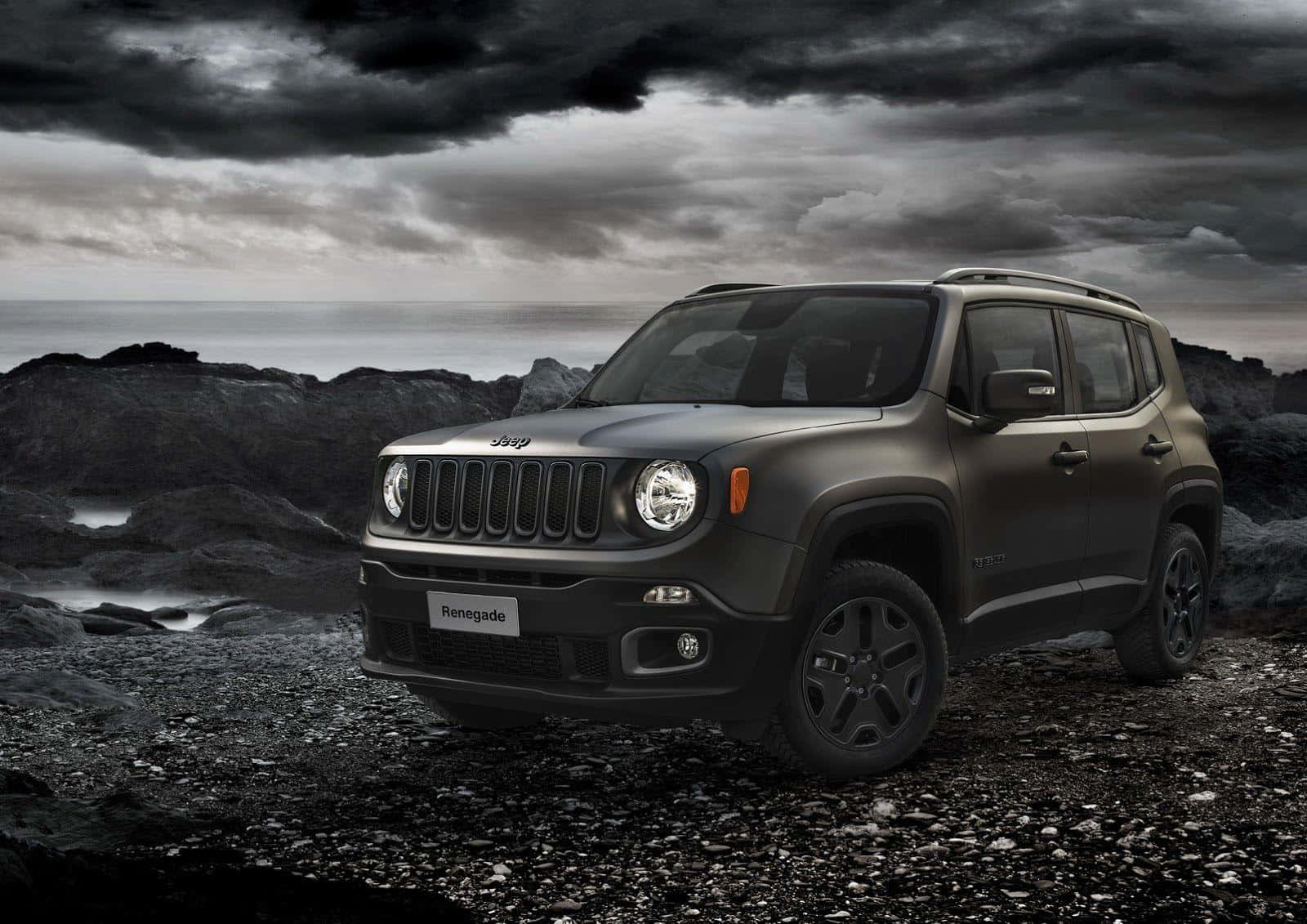 Caption: Off-road Adventure With The Jeep Renegade Wallpaper