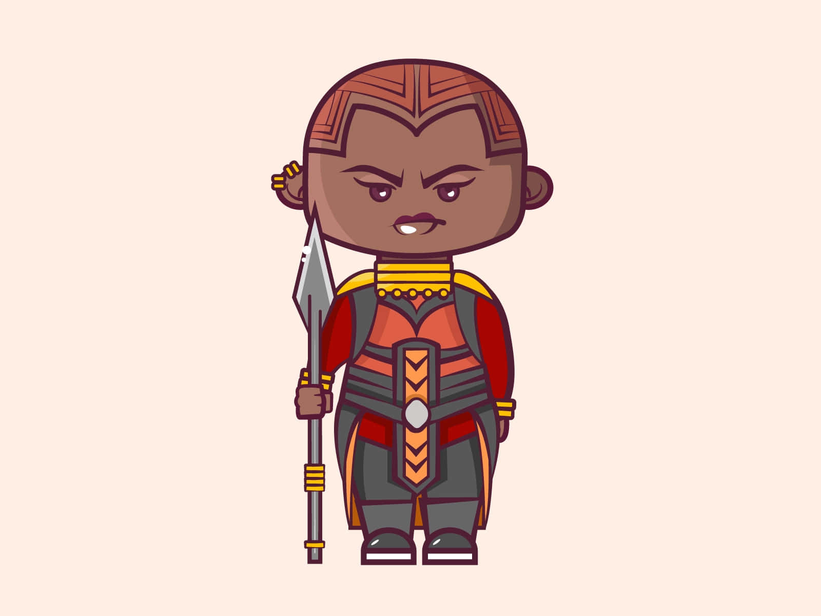 Caption: Okoye, The Fierce Wakandan Warrior Wallpaper