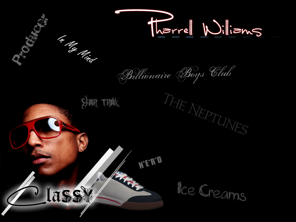 Caption: Pharrell Williams In The Spotlight Wallpaper