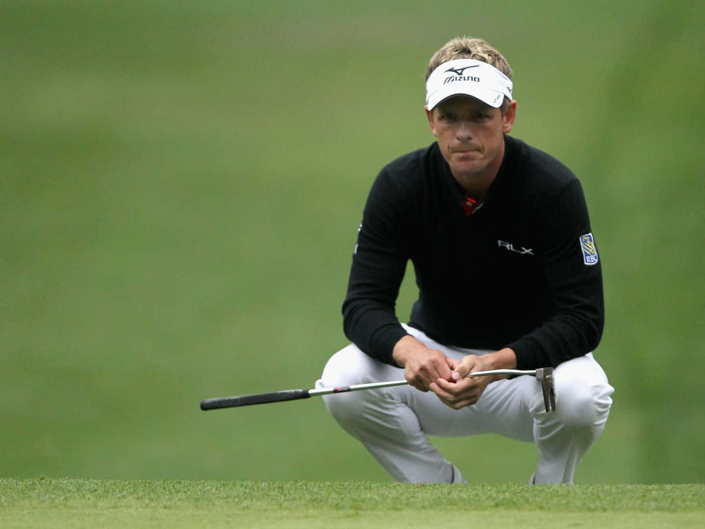 Caption: Professional Golfer Briny Baird In Action Wallpaper