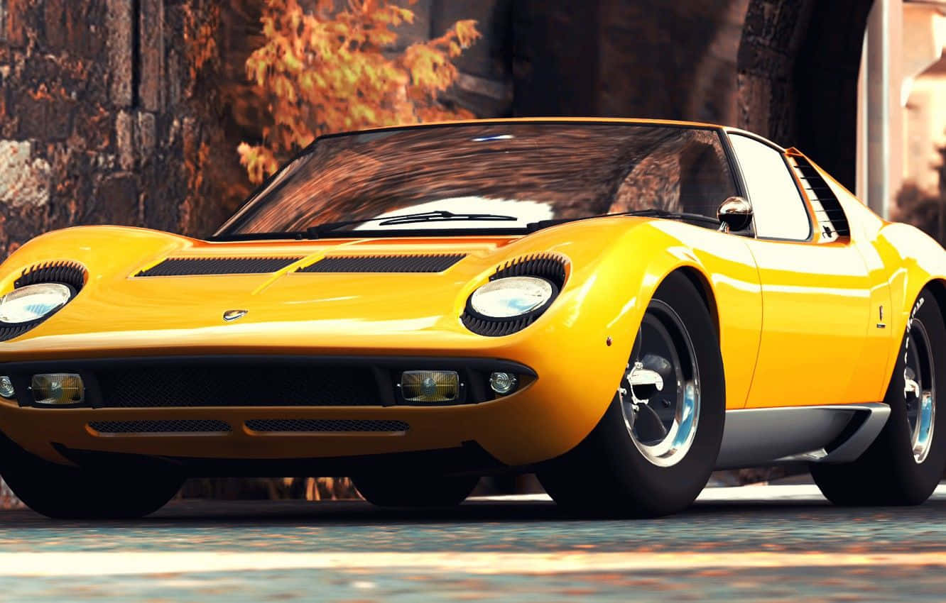 Caption: Pure Elegance - Lamborghini Miura Wallpaper