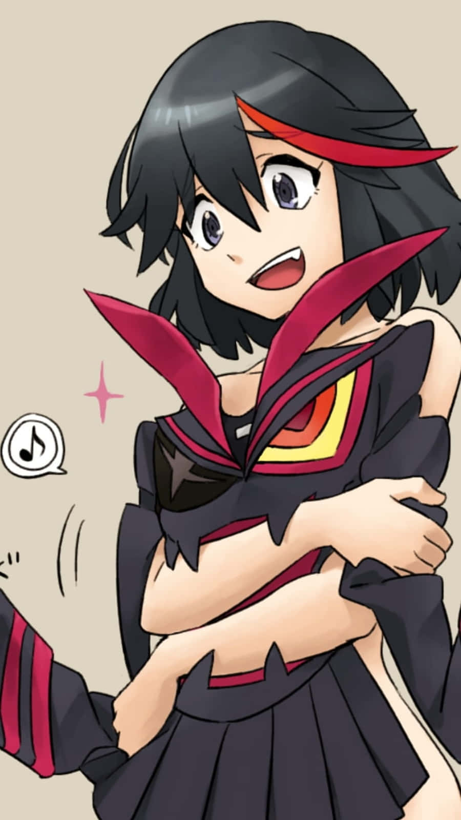 Caption: Ryuko Matoi In Action With Senketsu Wallpaper