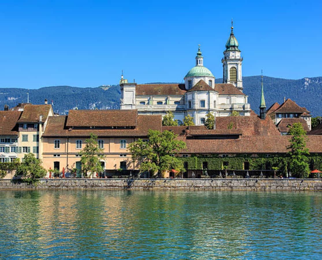 Caption: Scenic View Of Solothurn City In Switzerland Wallpaper