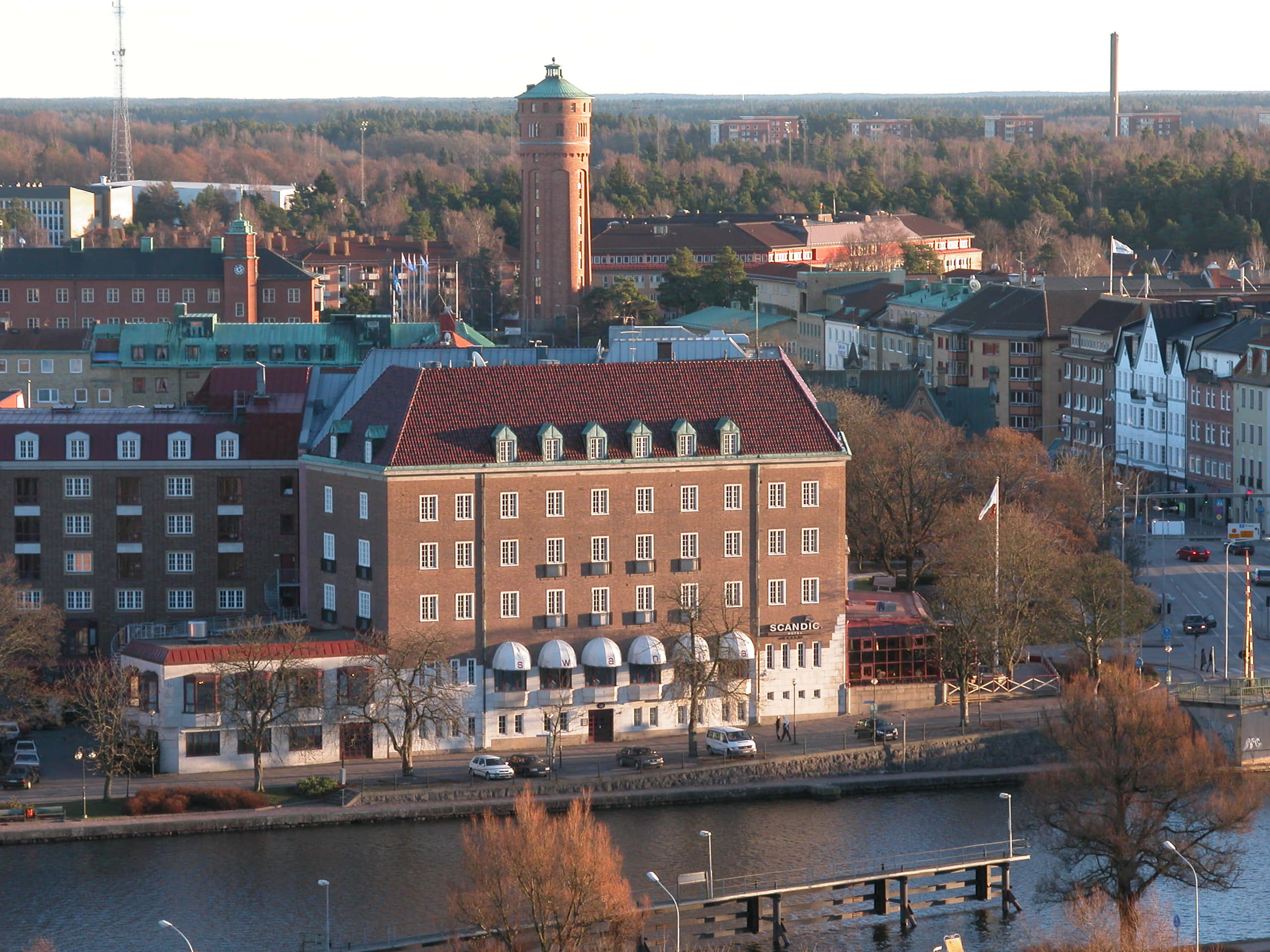 Caption: Scenic View Of Trollhättan City, Sweden Wallpaper