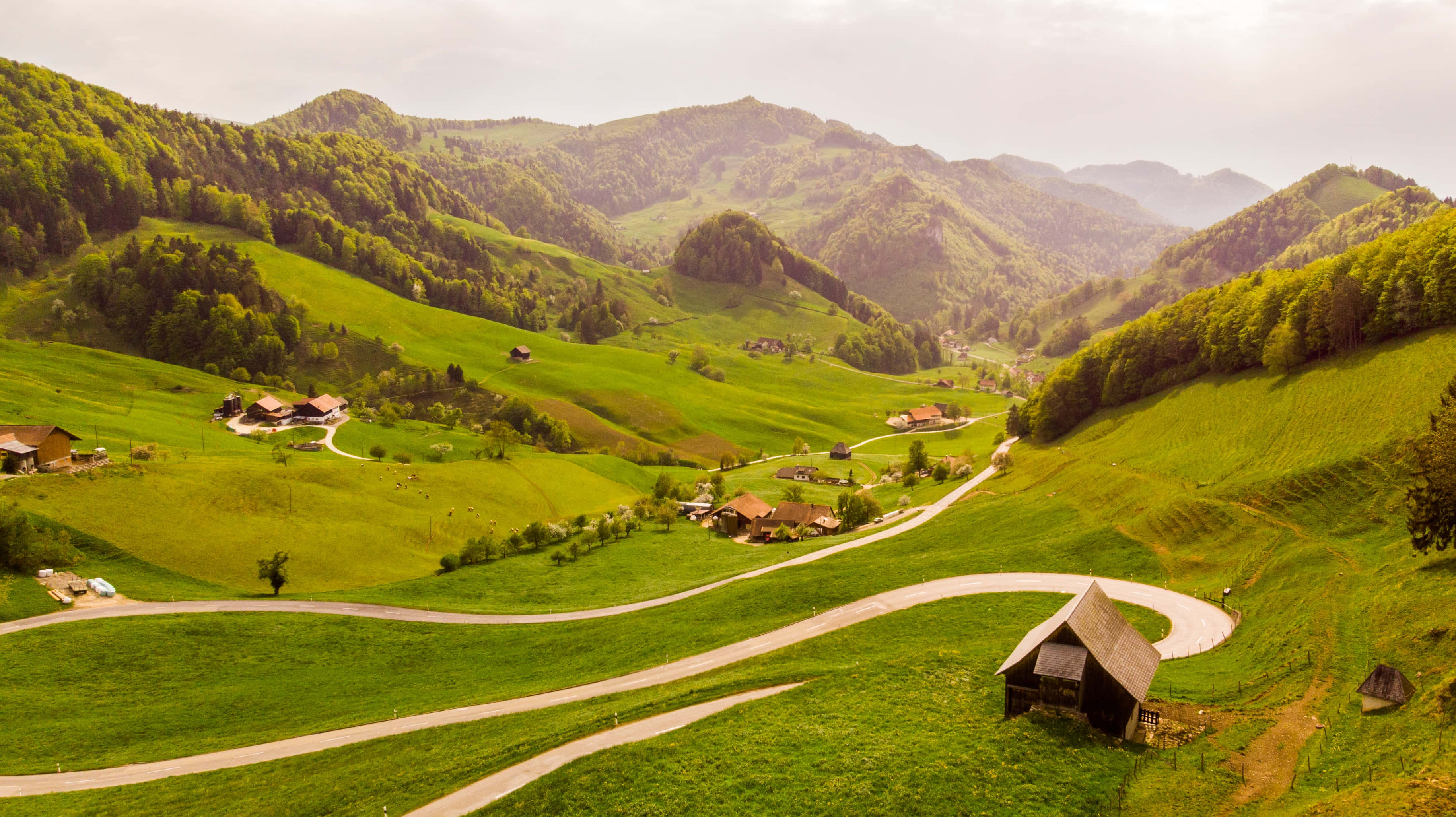 Caption: Scenic View Of Zug City, Switzerland. Wallpaper