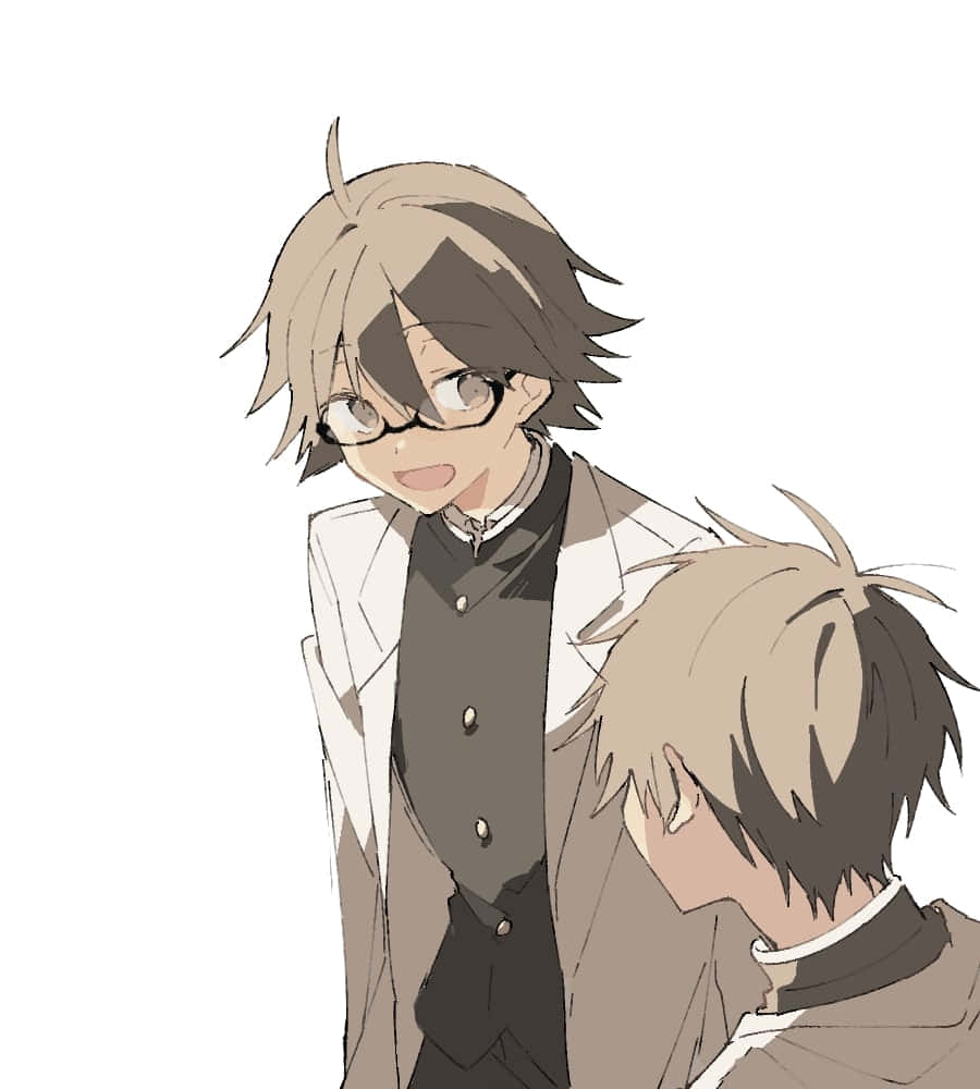 Caption: Shinra Kishitani Smirking In His Lab Wallpaper