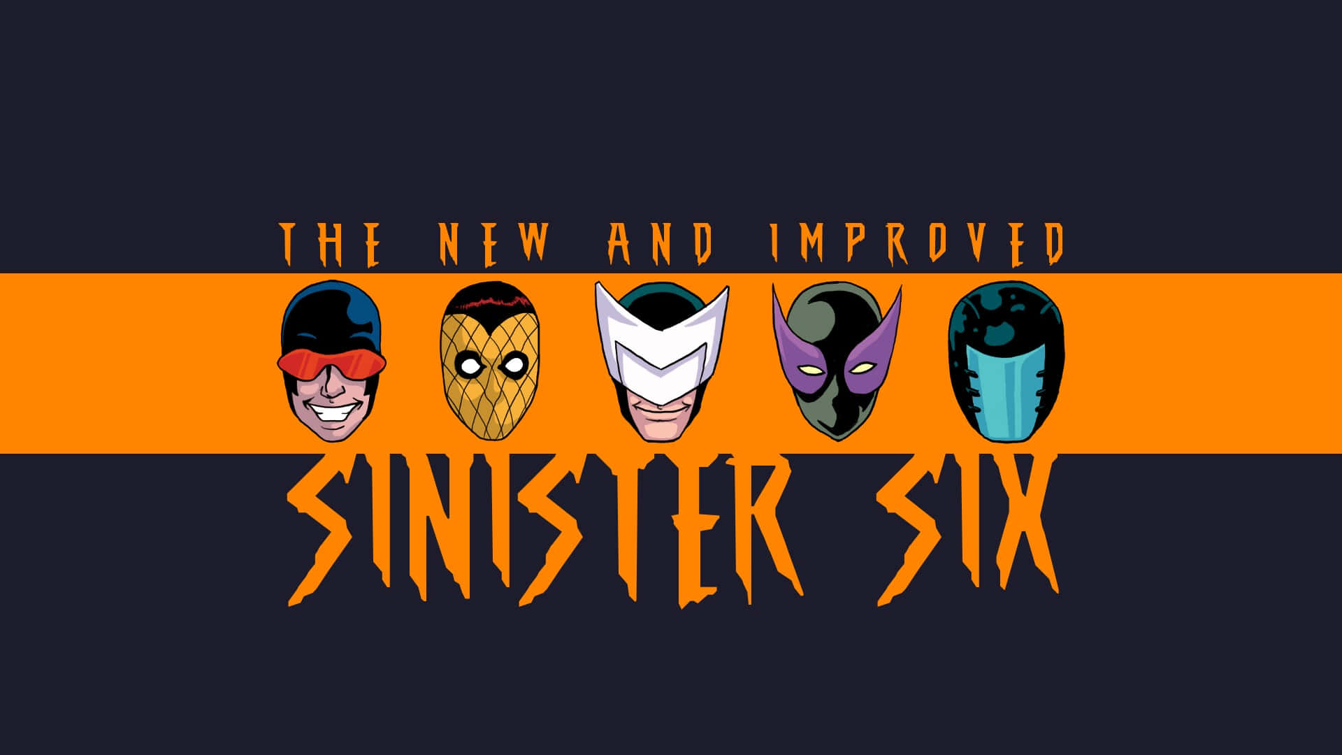 Caption: Sinister Six Menacingly Standing Together Ready For Action. Wallpaper