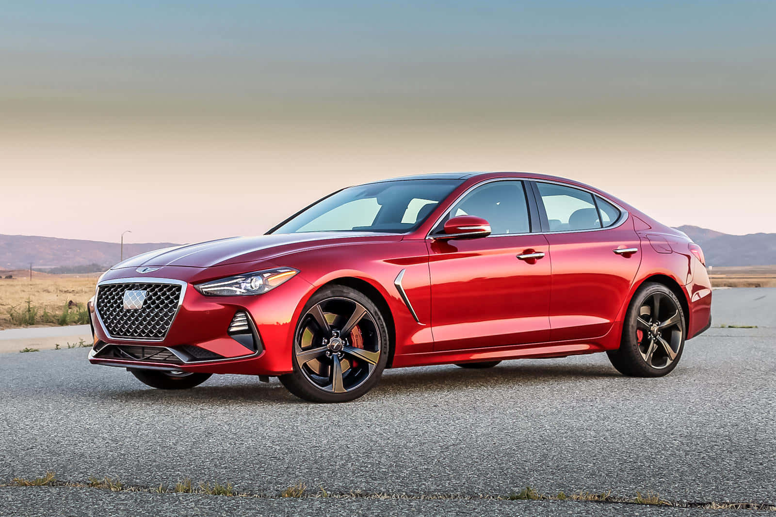 Caption: Sleek And Stylish 2022 Genesis G70 Sedan Wallpaper