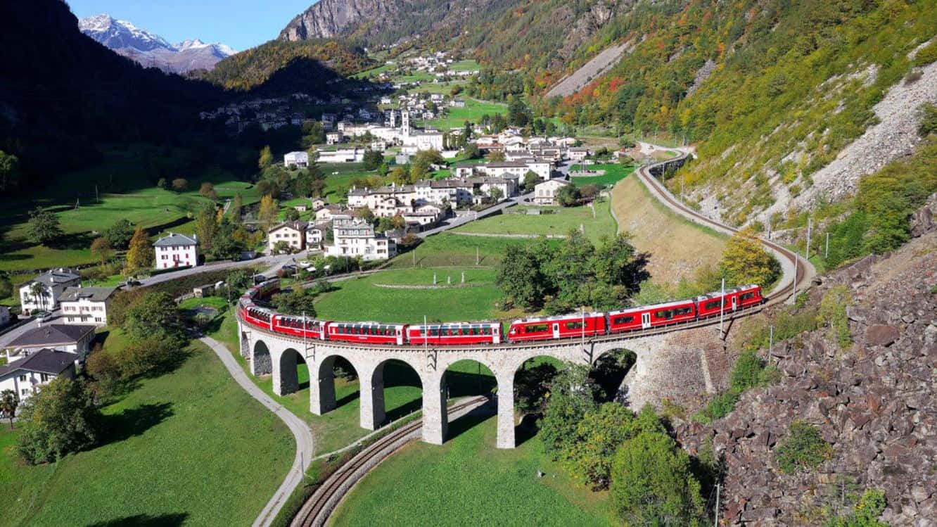 Caption: Spectacular Winter In Chur Wallpaper