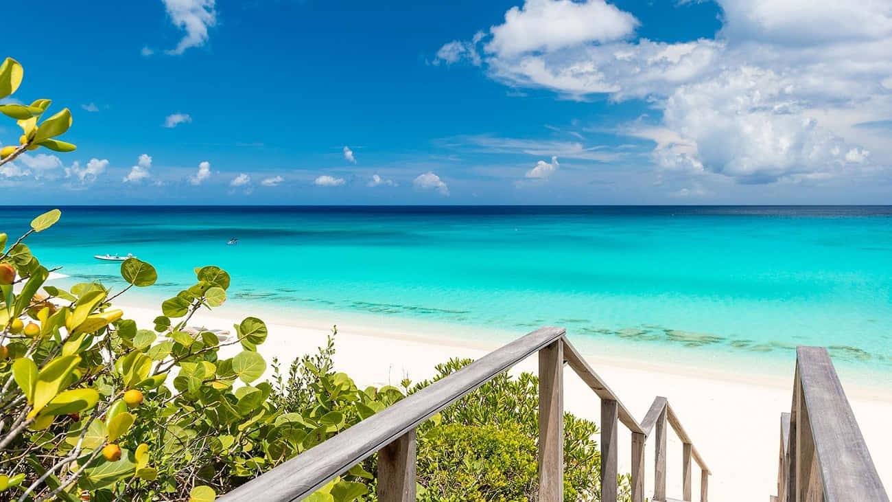 Caption: Stunning Caribbean Island Getaway Wallpaper