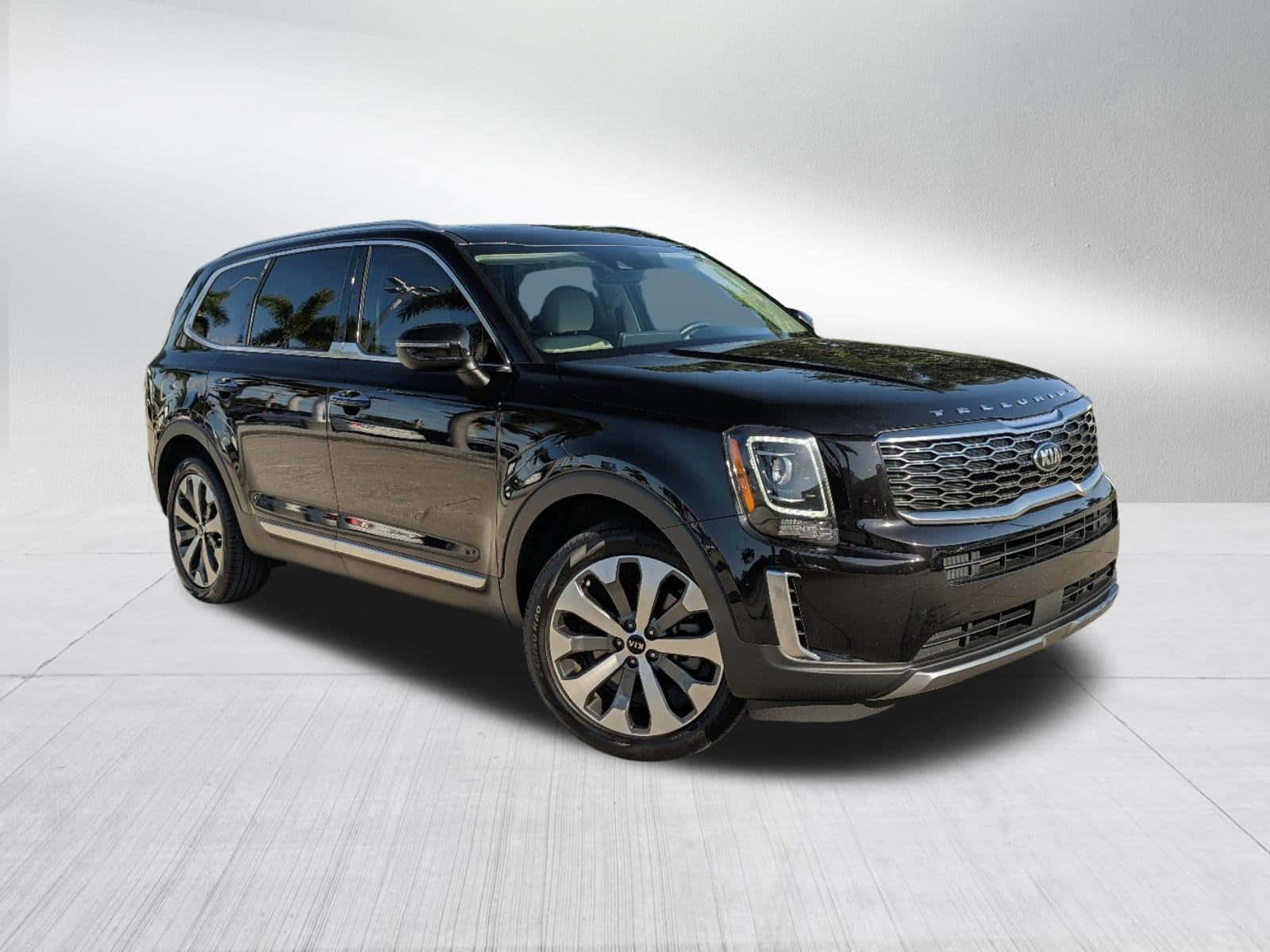 Caption: Stunning Kia Telluride On Scenic Road Wallpaper