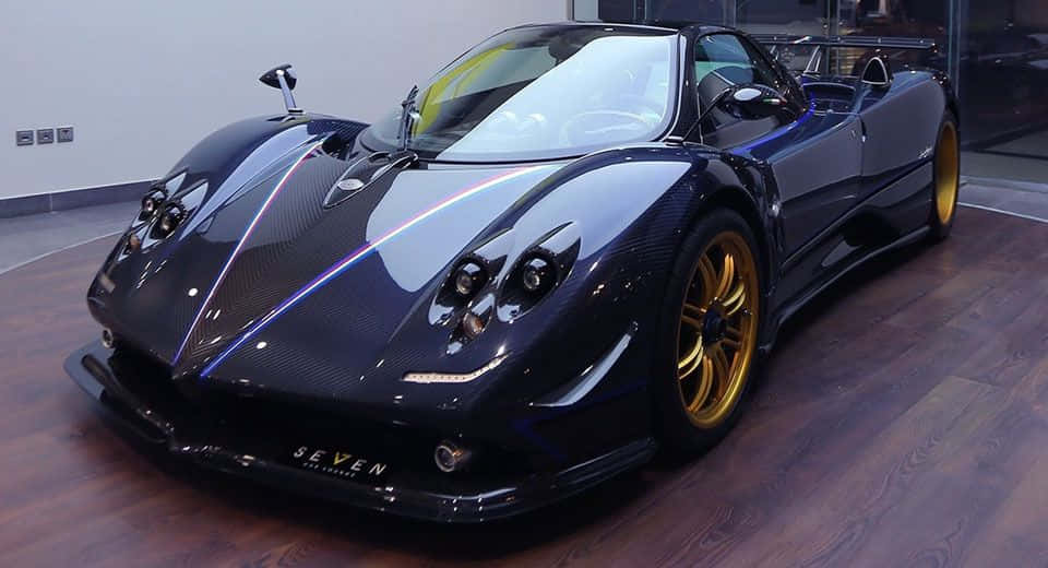 Caption: Stunning Pagani Zonda Tricolore On Display Wallpaper