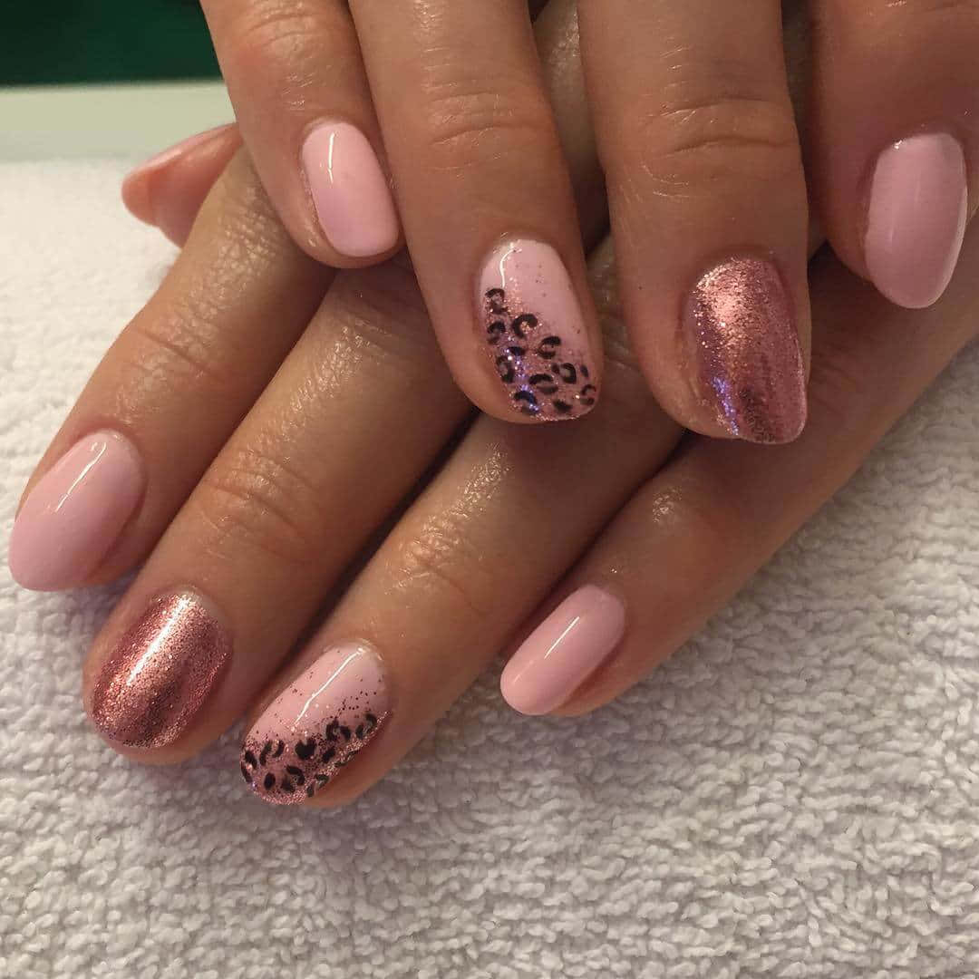 Caption: Stunning Pink Nail Art Design Wallpaper