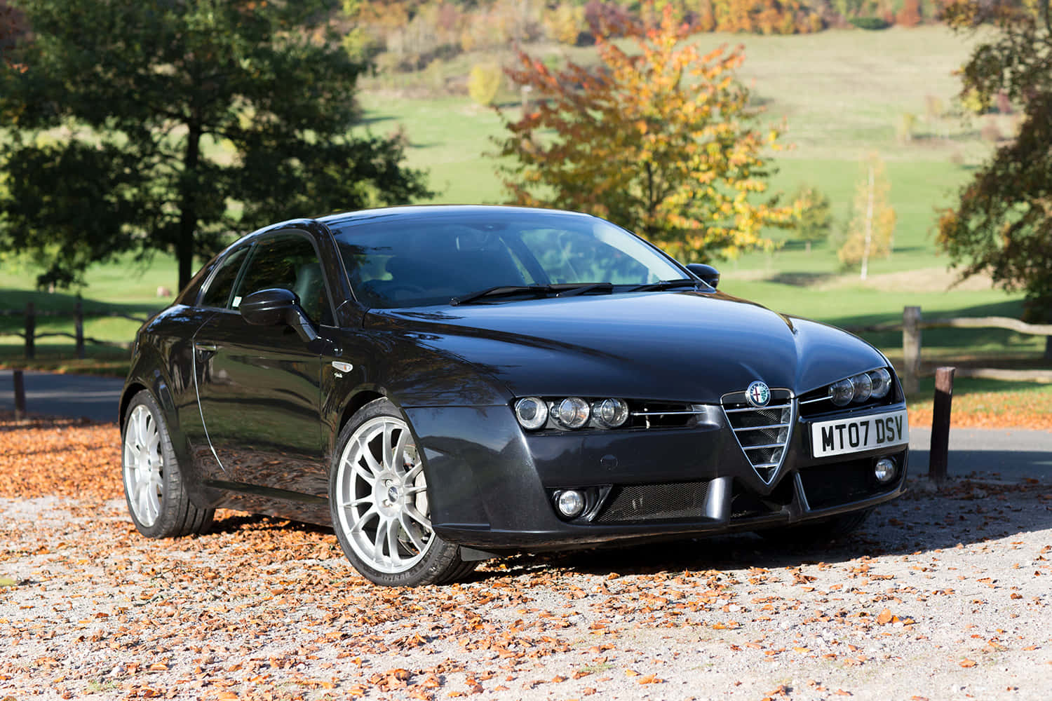 Caption: Stylish Alfa Romeo Brera In Action Wallpaper