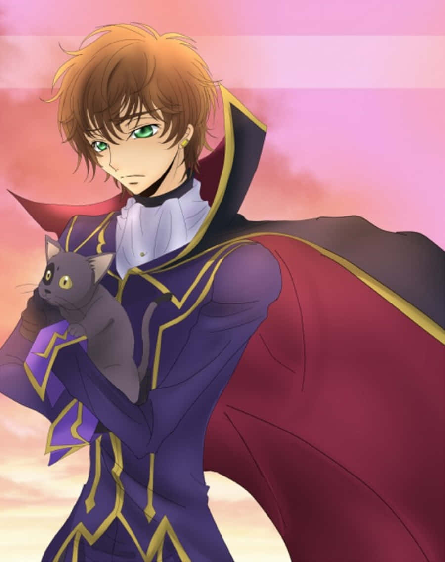 Caption: Suzaku Kururugi In Action Wallpaper