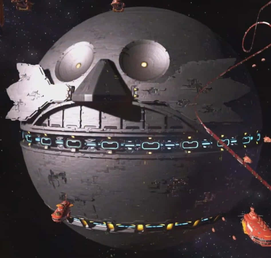 Caption: The Death Egg Looming In Space Wallpaper