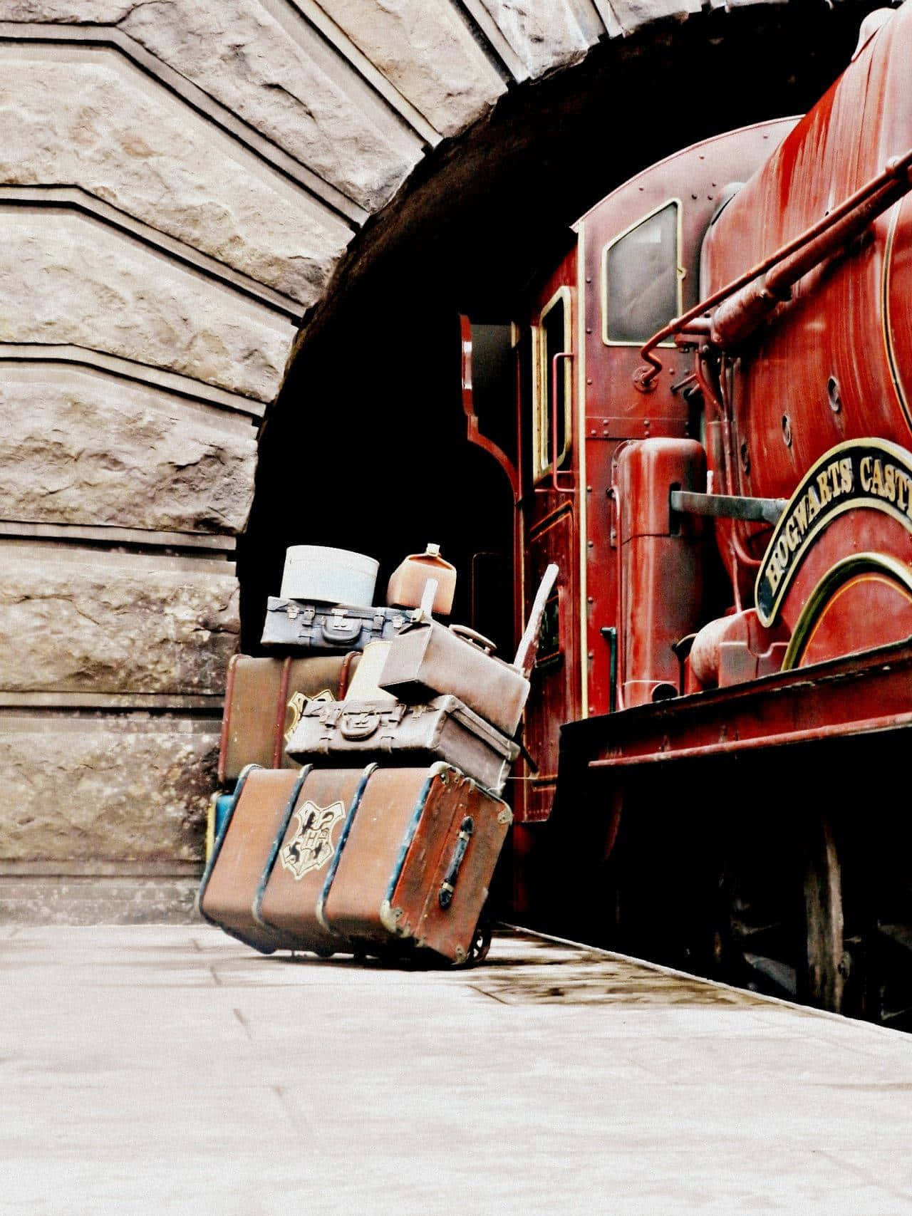 Caption: The Magical Journey Awaits On The Hogwarts Express Wallpaper