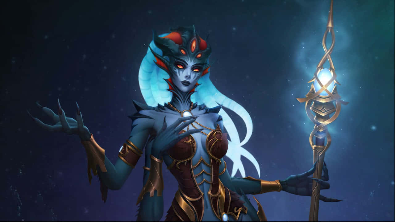 Caption: The Mighty Queen Azshara Reigns Supreme Wallpaper