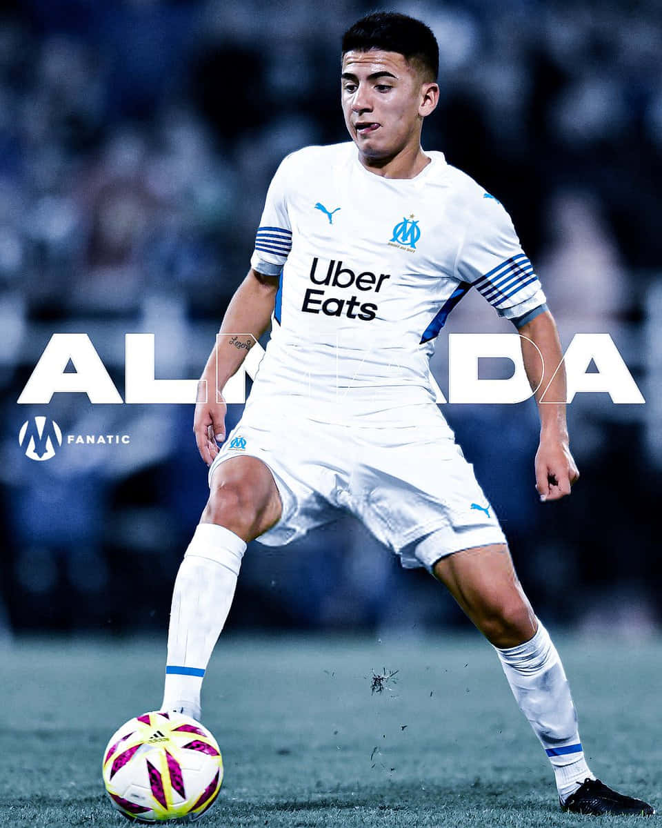 Caption: Thiago Almada In Action For Olympique Marseille Wallpaper