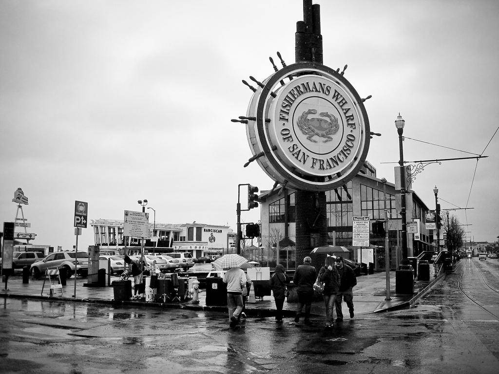 Caption: Timeless Elegance Of Fisherman's Wharf Wallpaper