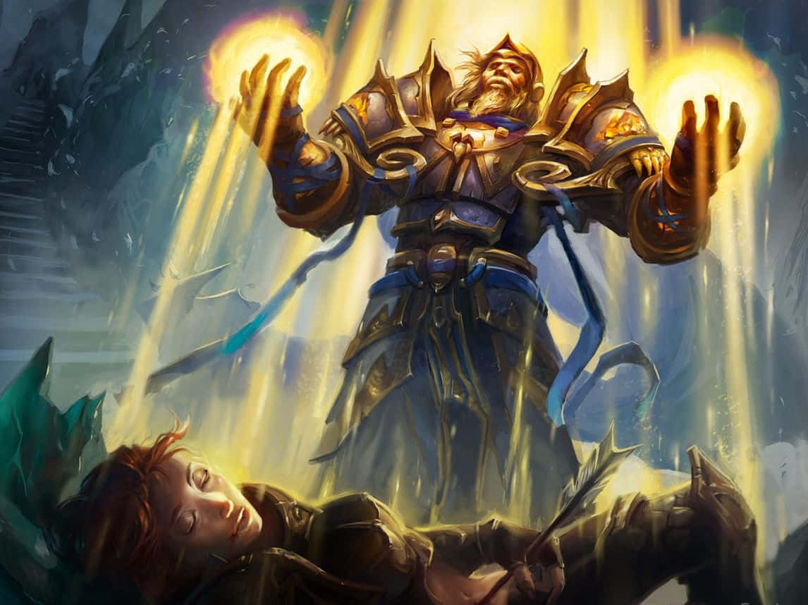 Caption: Tirion Fordring - Champion Of Light Wallpaper