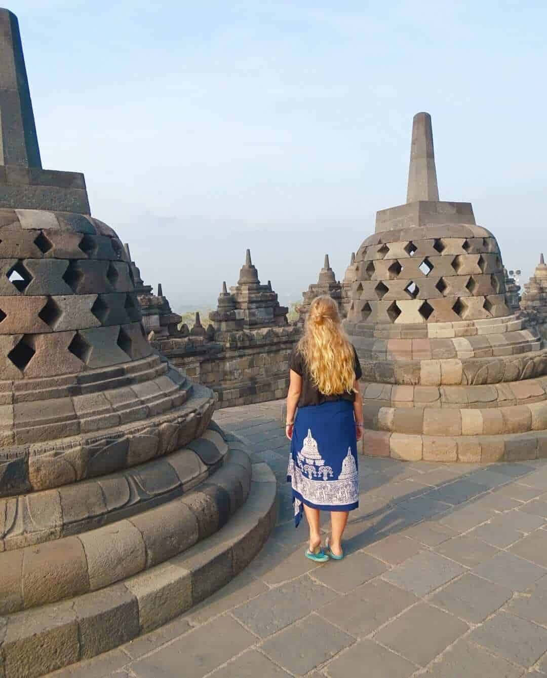 Caption: Tranquil Moments At Borobudur Temple. Wallpaper