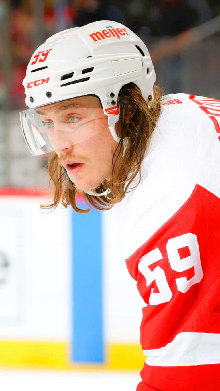 Caption: Tyler Bertuzzi In Action Wallpaper